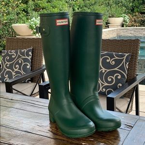 Hunter boots - green Matte